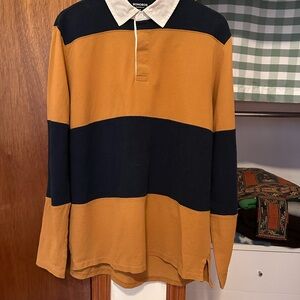 Bonobos Men's Colorblock Polo Shirt - Mustard and Navy